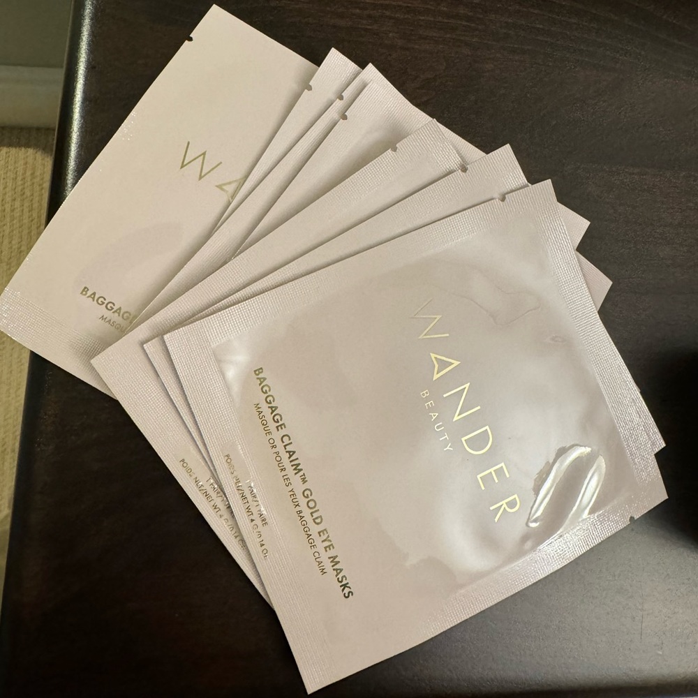 Wander Beauty Baggage Claim Gold Eye Masks 7 Pairs